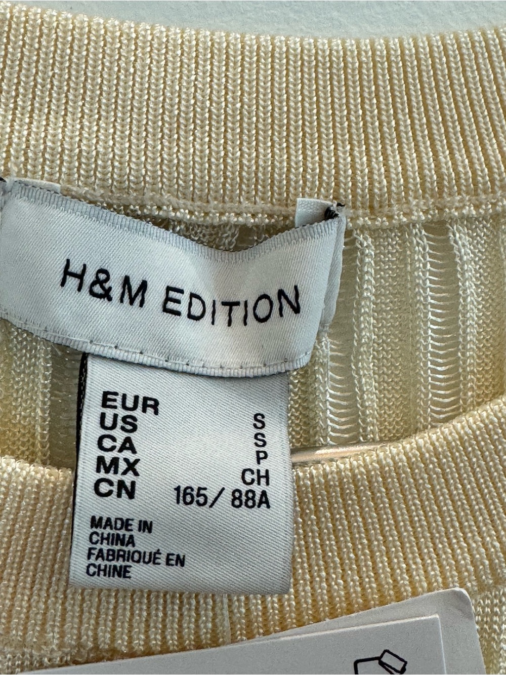 H&M Cream Ribbed Long-Sleeve Top - Picture 4 of 7